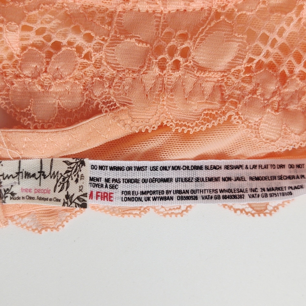 Free People Halter Bralette Galloon Light Orange Size XS - Picture 8 of 9